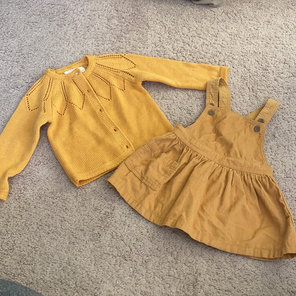 F&F overalls and sweater for baby girl